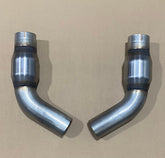 3" Catted Connection Pipes L&R for ARH Headers Only | 2011-14 Mustang GT500  | #MTSH5-13300ELBOWSWC | American Racing Headers